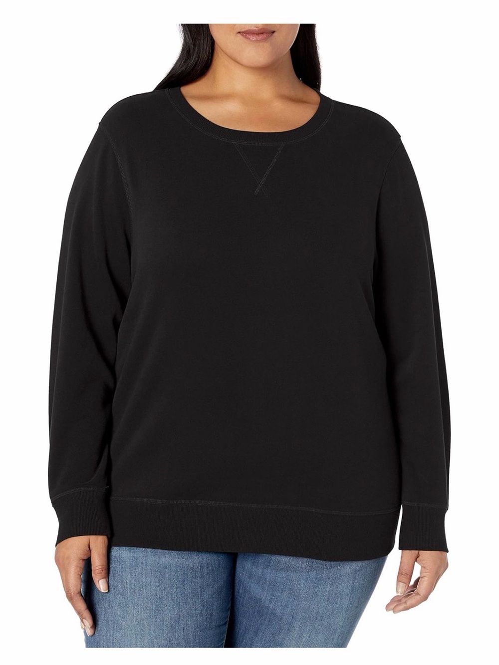 Amazon Essentials Women's Fleece Crewneck Long Sleeve Pullover Sweatshirt